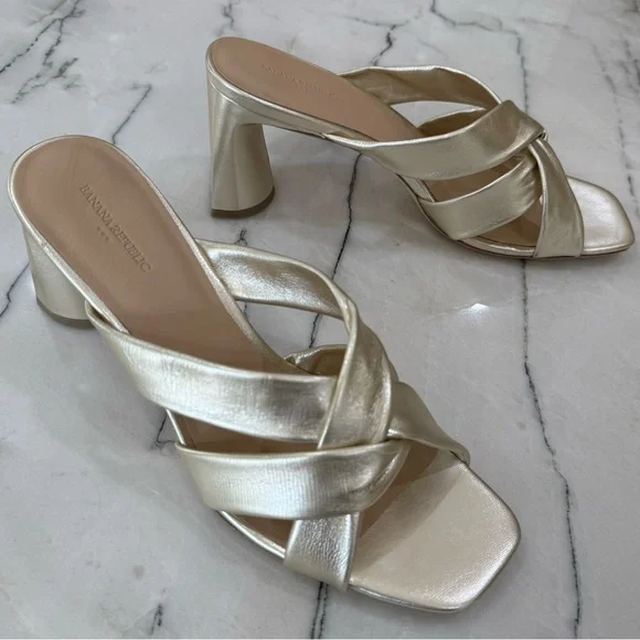 Banana Republic Metallic Heels - size 10 - Picture 4 of 8
